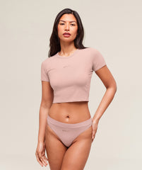 Cotton Graphic Midi T-Shirt Muted Pink