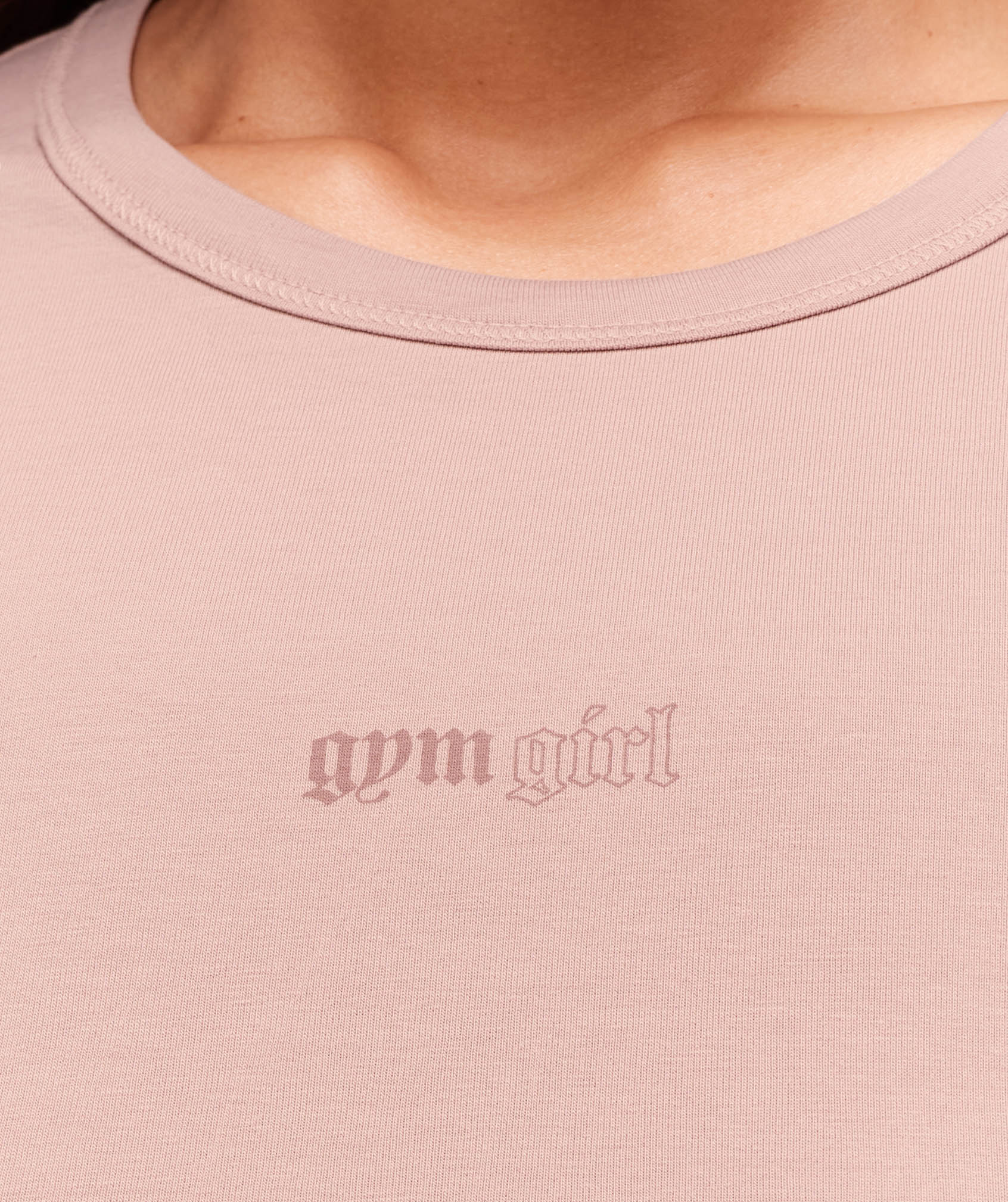 Cotton Graphic Midi T-Shirt Muted Pink