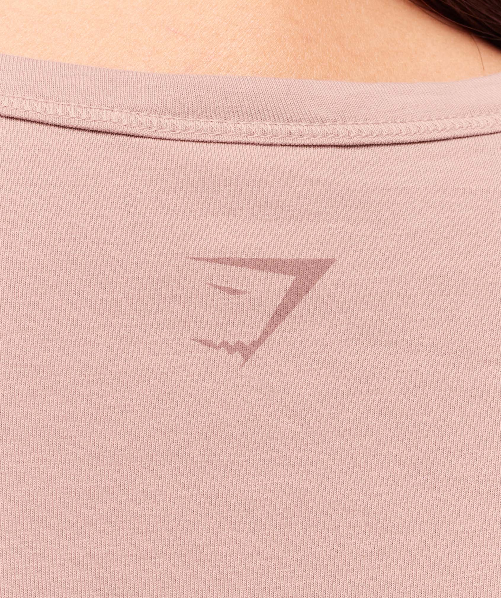 Cotton Graphic Midi T-Shirt Muted Pink