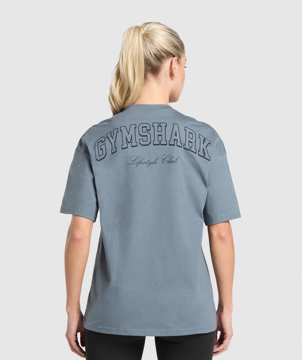 Campus Classics Graphic T-Shirt Iron Blue