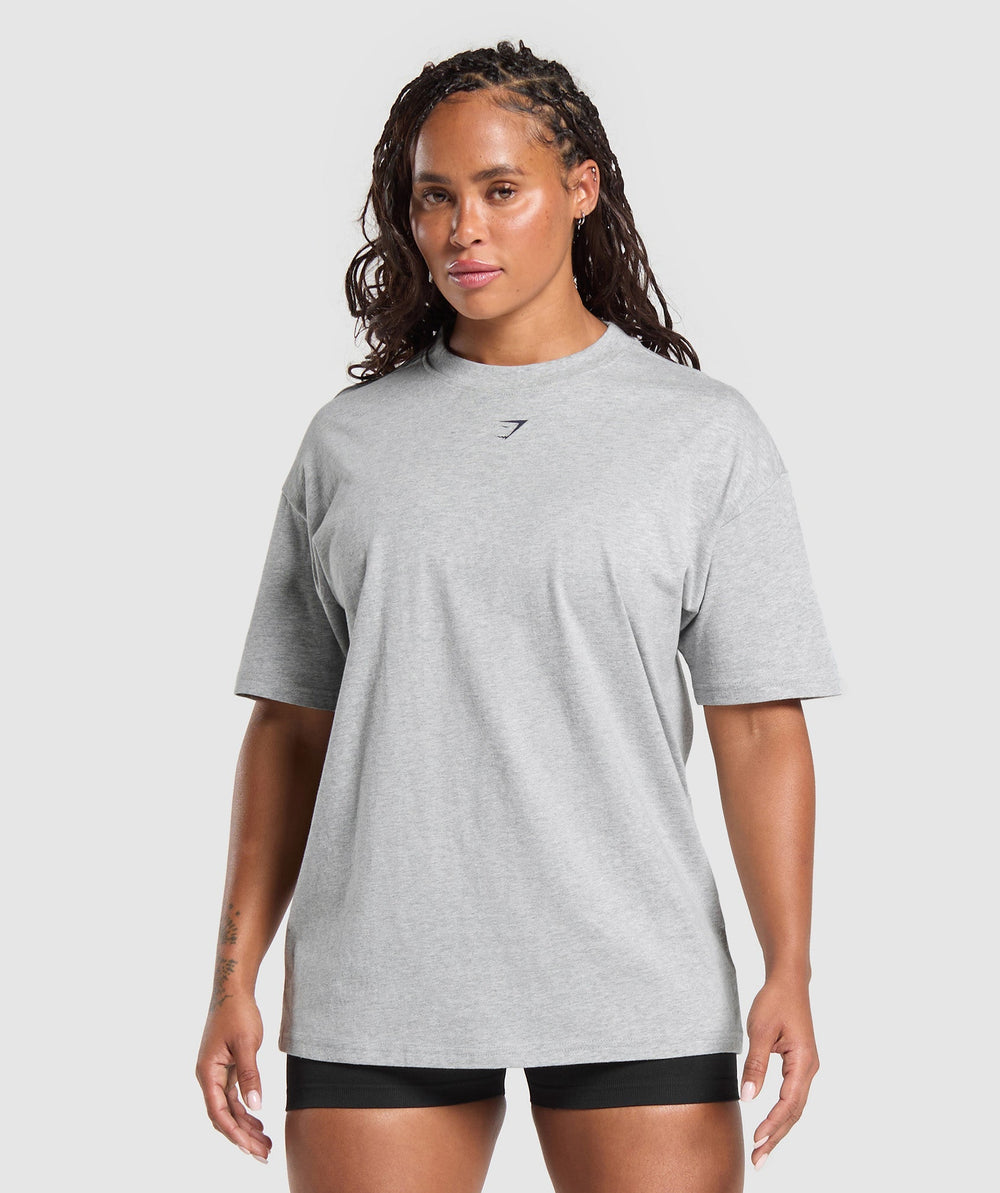 Strength Department Graphic T-Shirt Light Grey Marl