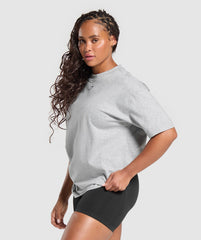 Strength Department Graphic T-Shirt Light Grey Marl