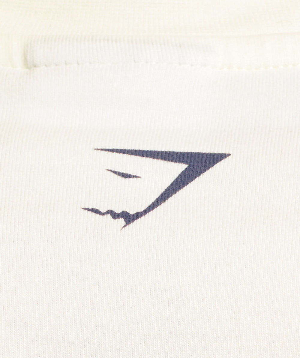 Lifting Girl Graphic Oversized Tee Soft White