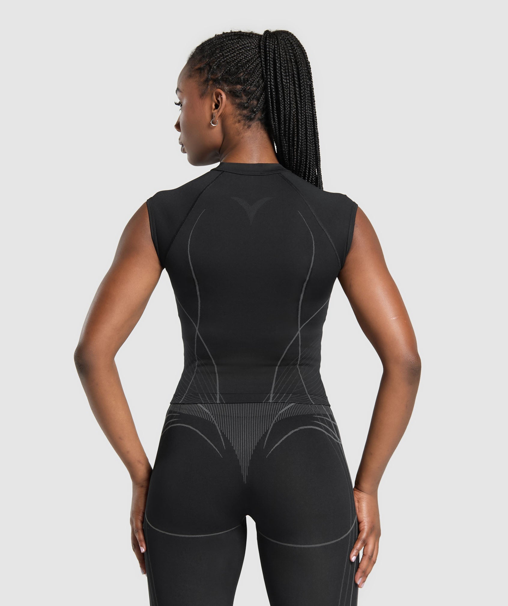 Apex Seamless Midi T-Shirt Black/Graphite Grey