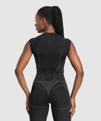 Apex Seamless Midi T-Shirt Black/Graphite Grey