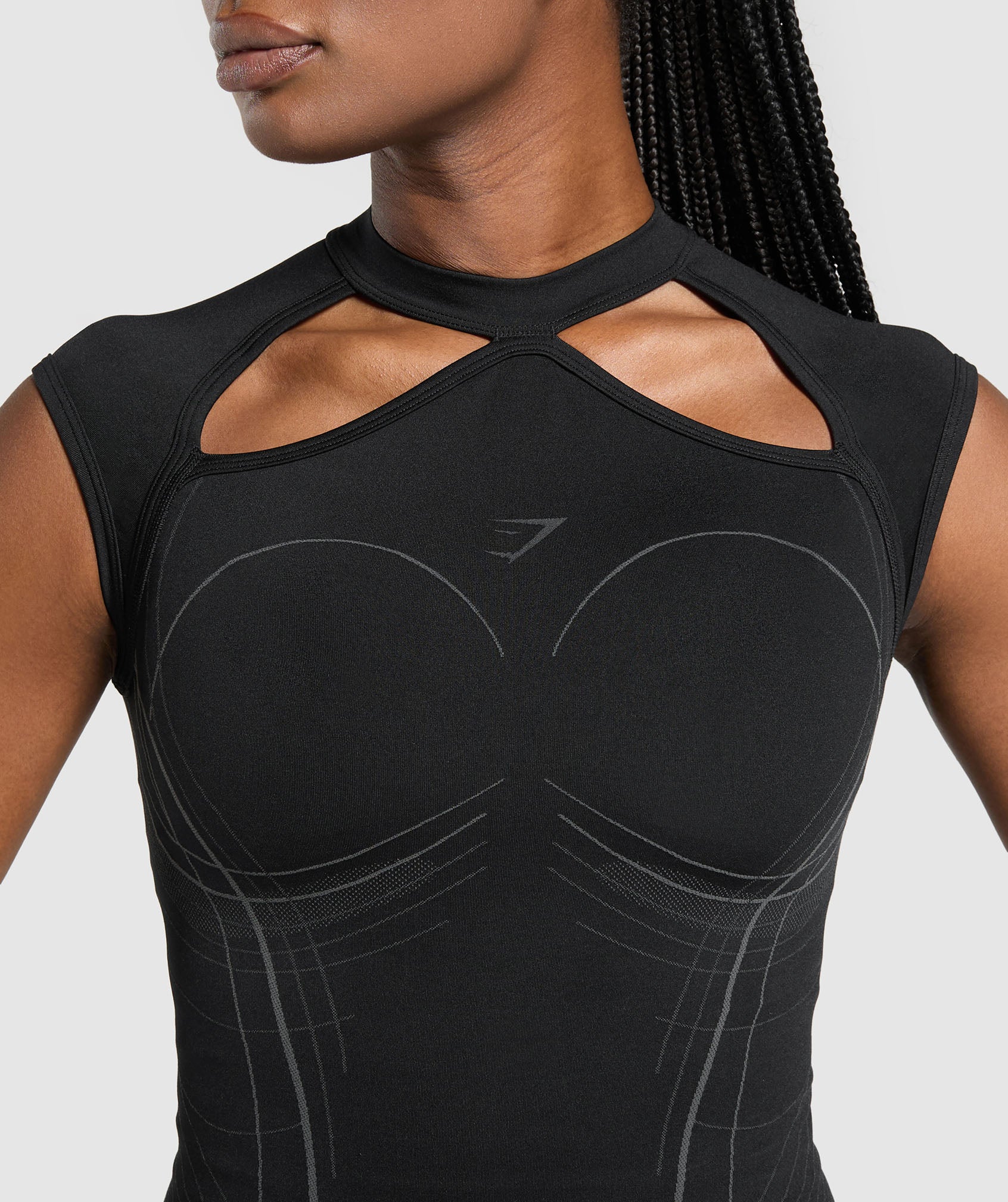 Apex Seamless Midi T-Shirt Black/Graphite Grey