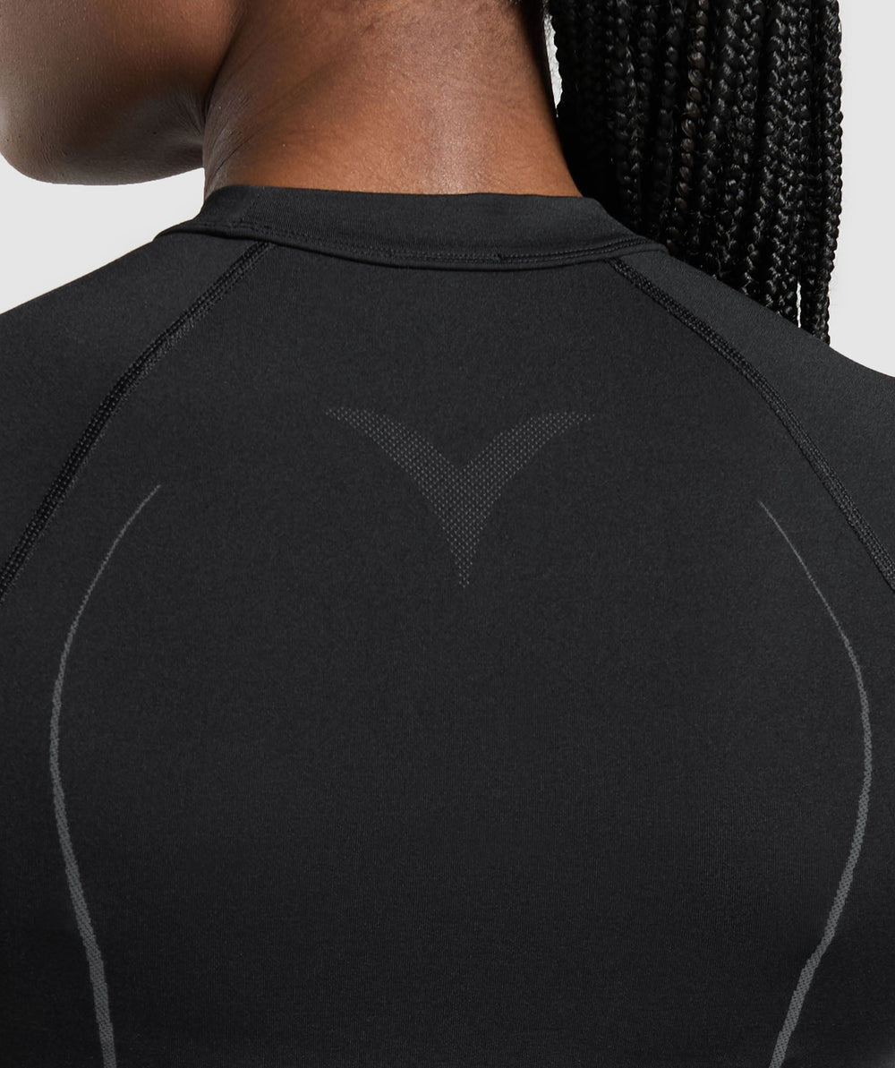 Apex Seamless Midi T-Shirt Black/Graphite Grey