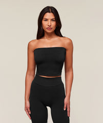 everywear Warp Knit Tube Top Black