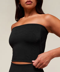 everywear Warp Knit Tube Top Black