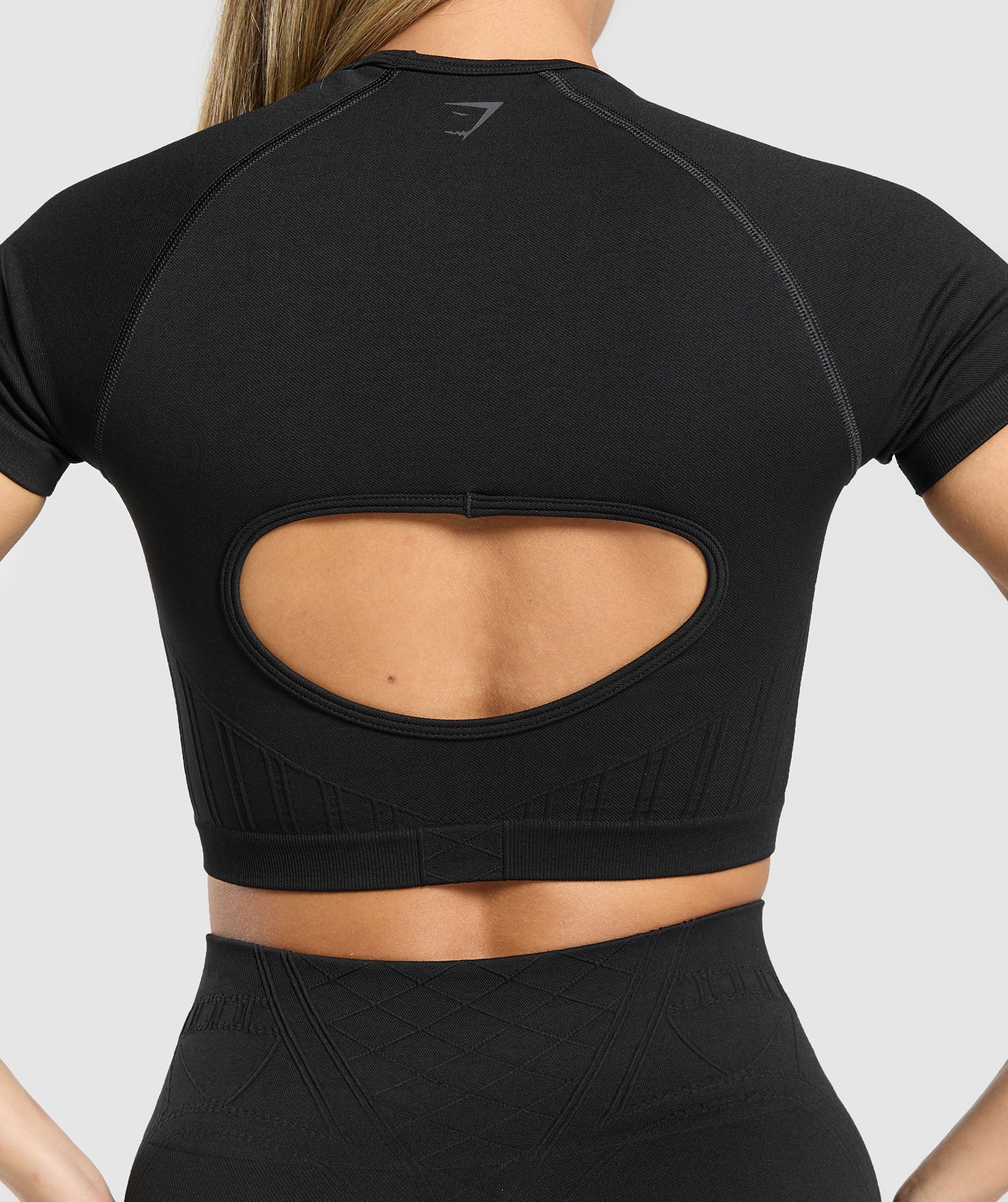 Corset Seamless Crop Top Black