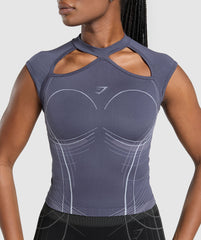 Apex Seamless Midi T-Shirt Weighted Purple/Fresh Lilac