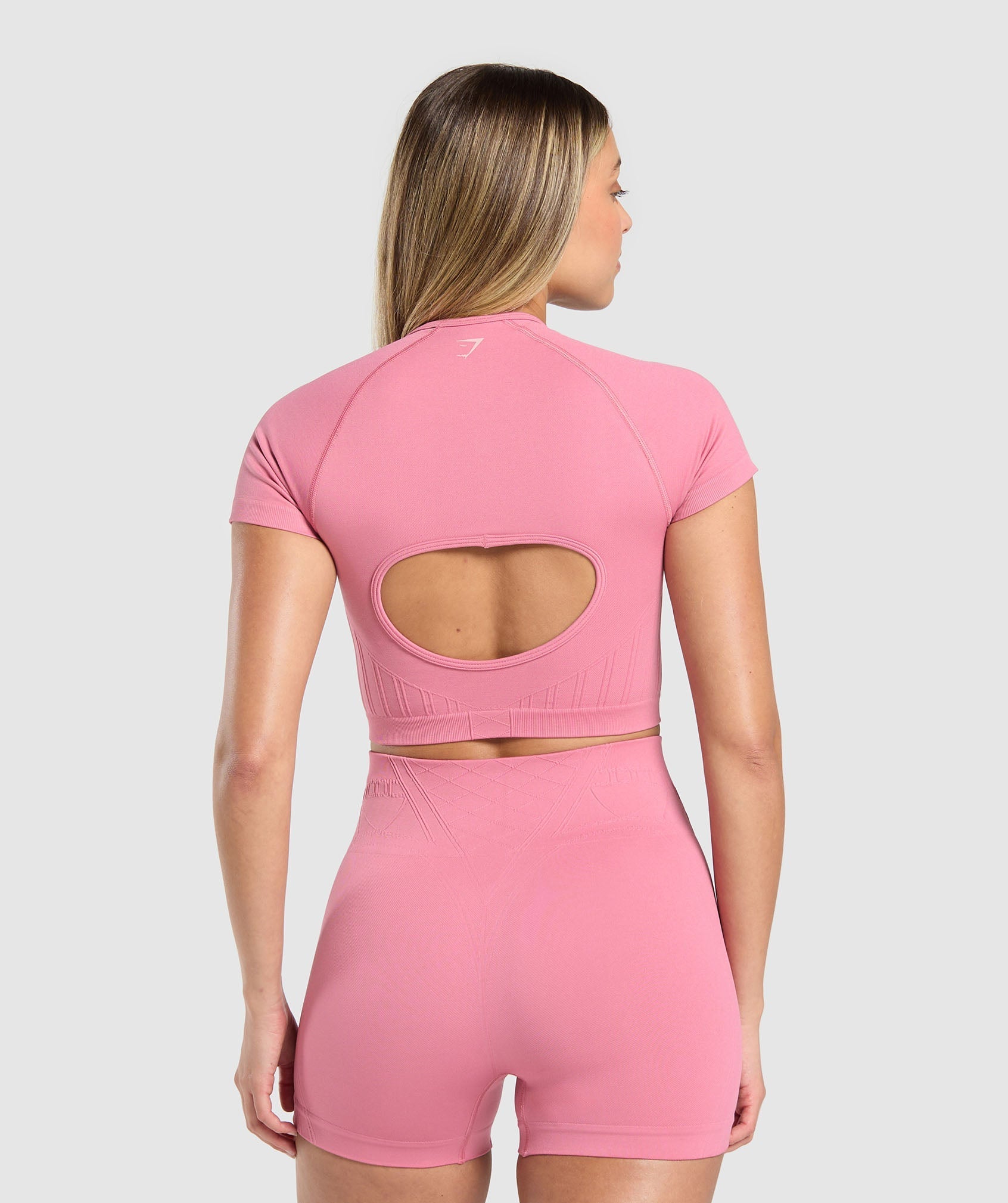 Corset Seamless Crop Top Sunset Pink
