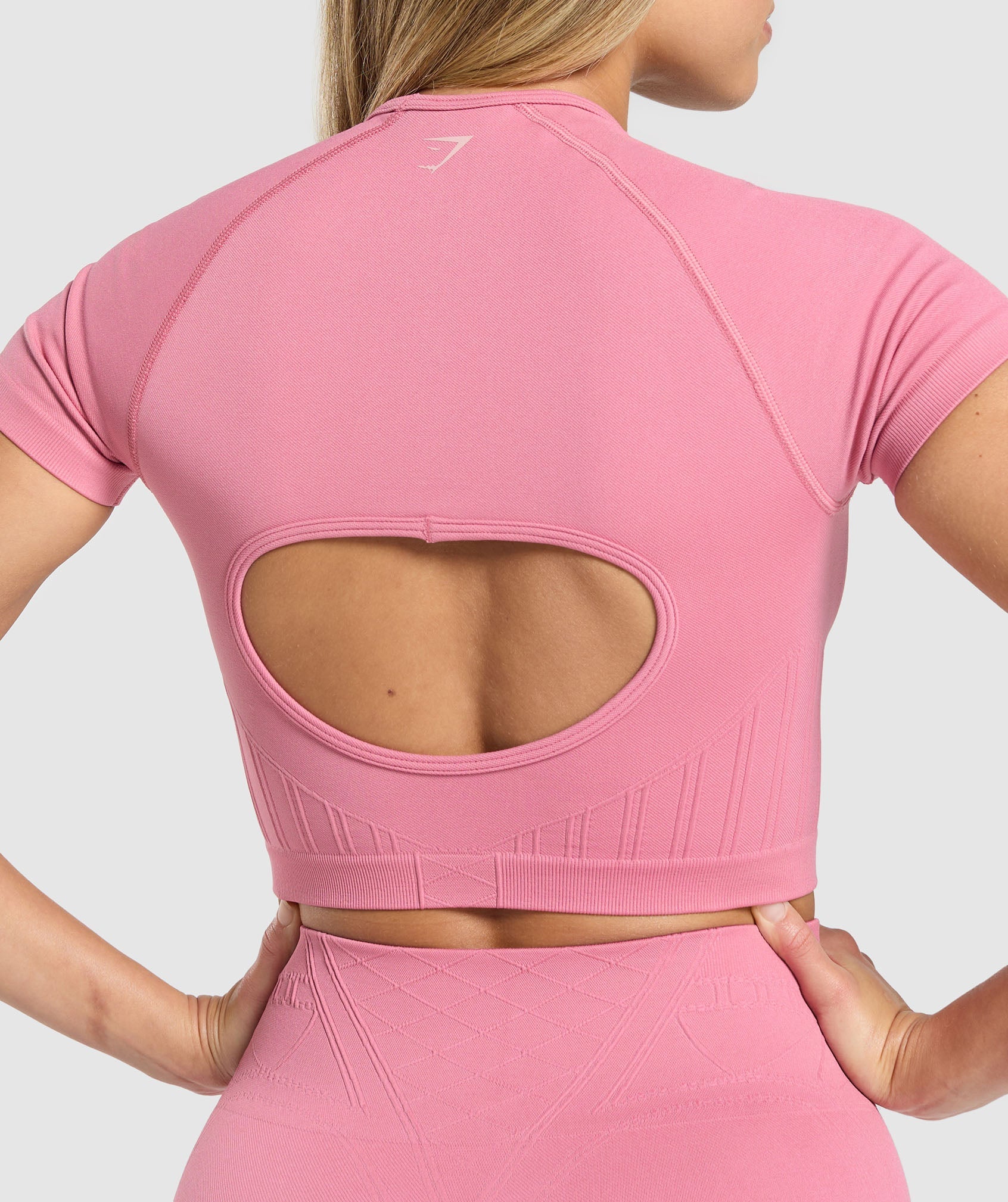 Corset Seamless Crop Top Sunset Pink