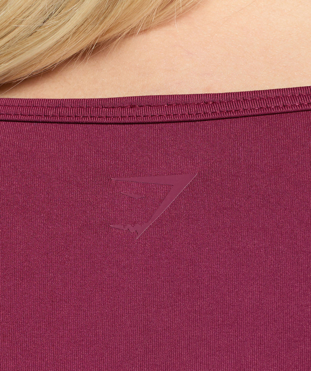 Contrast Seamless Crop Top Strong Pink
