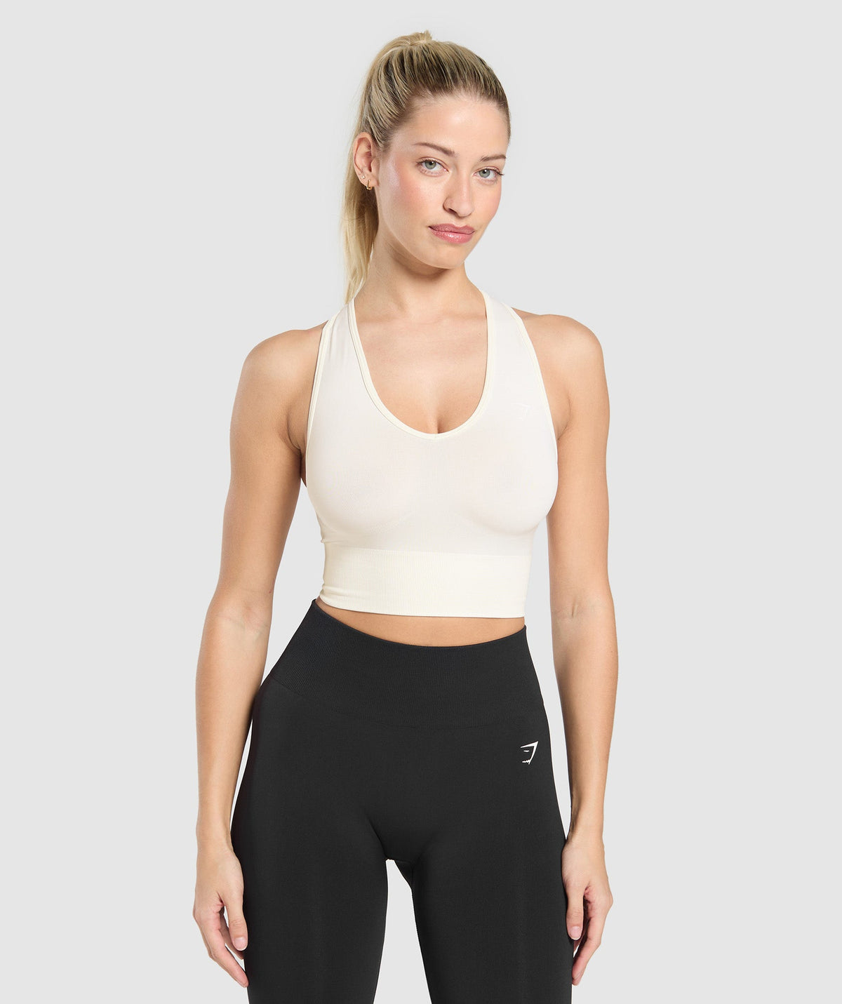Everyday Seamless Crop Tank Soft White