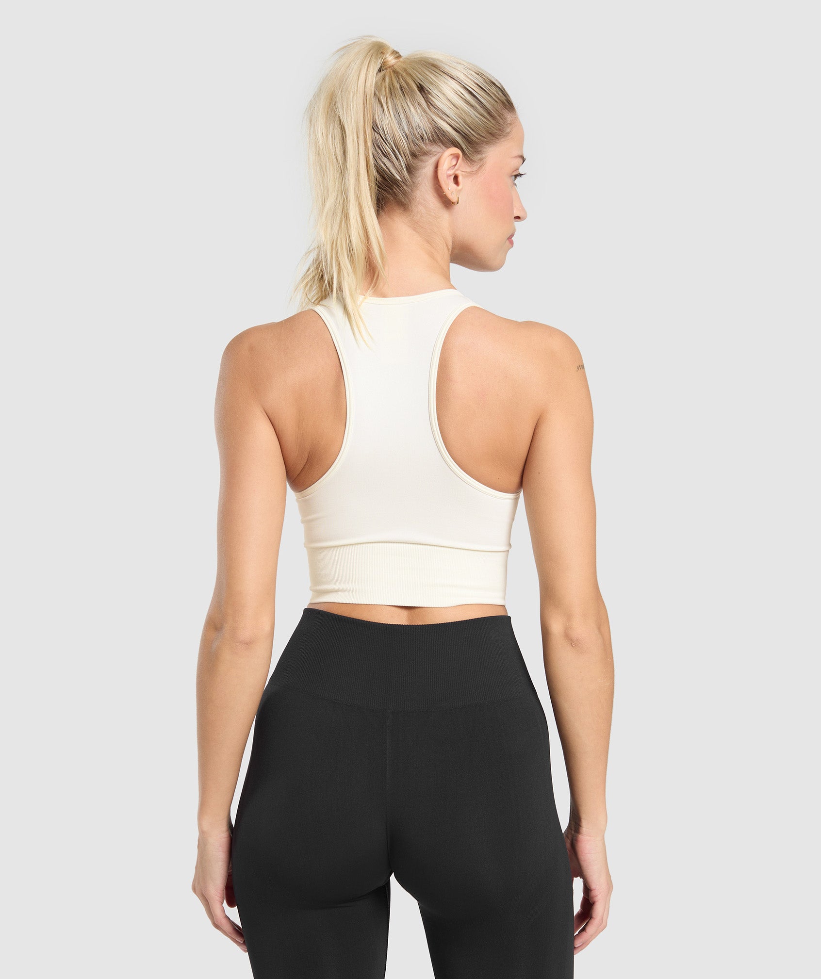Everyday Seamless Crop Tank Soft White