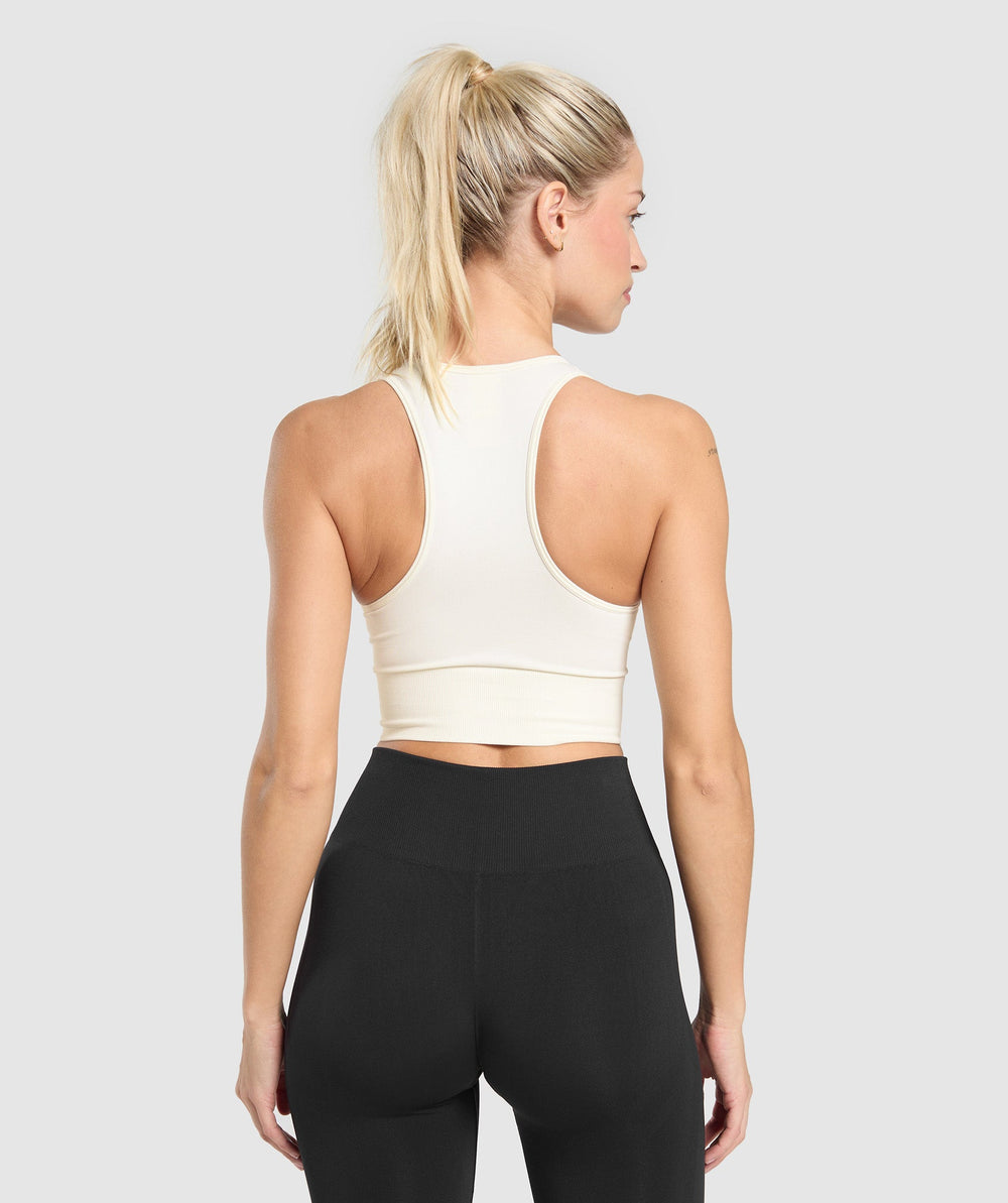 Everyday Seamless Crop Tank Soft White