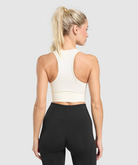 Everyday Seamless Crop Tank Soft White