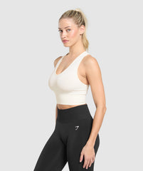 Everyday Seamless Crop Tank Soft White