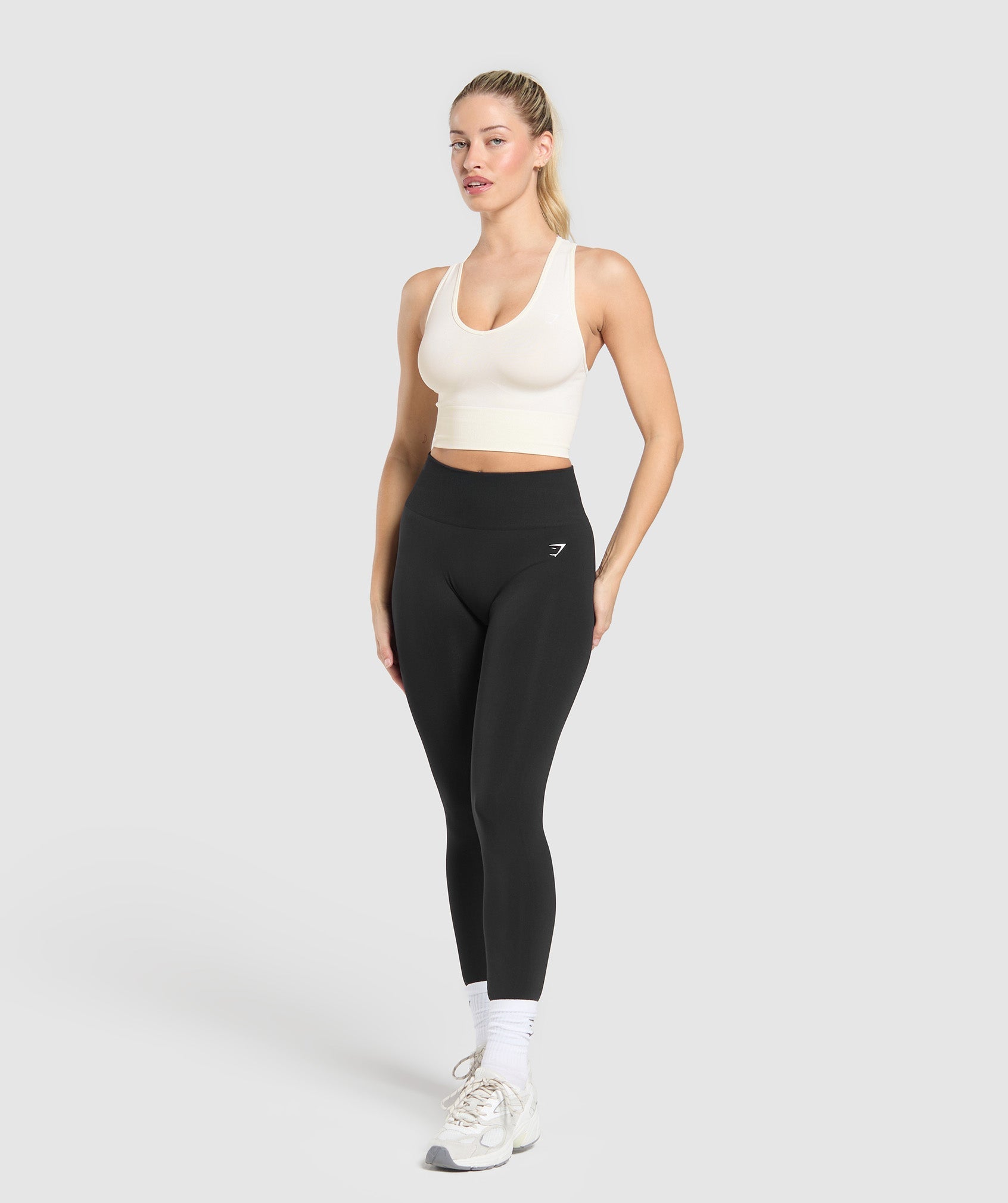 Everyday Seamless Crop Tank Soft White