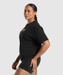 Lifting Essentials Graphic Oversized T-Shirt Black