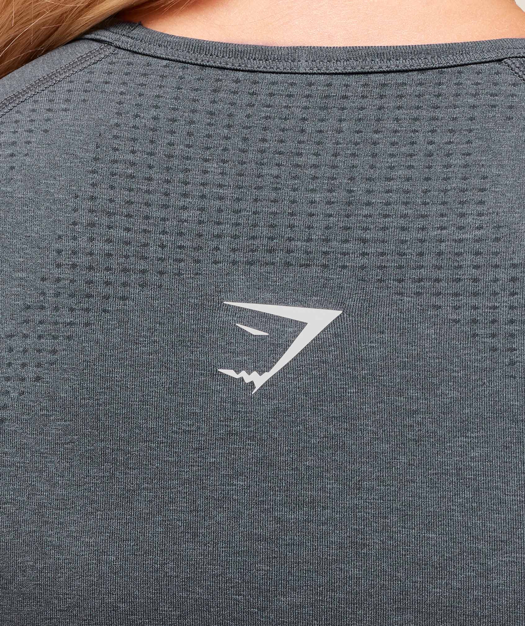 Vital Scoop Neck Top Strong Grey Marl