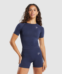 Vital Tight T-Shirt Heavy Blue Marl