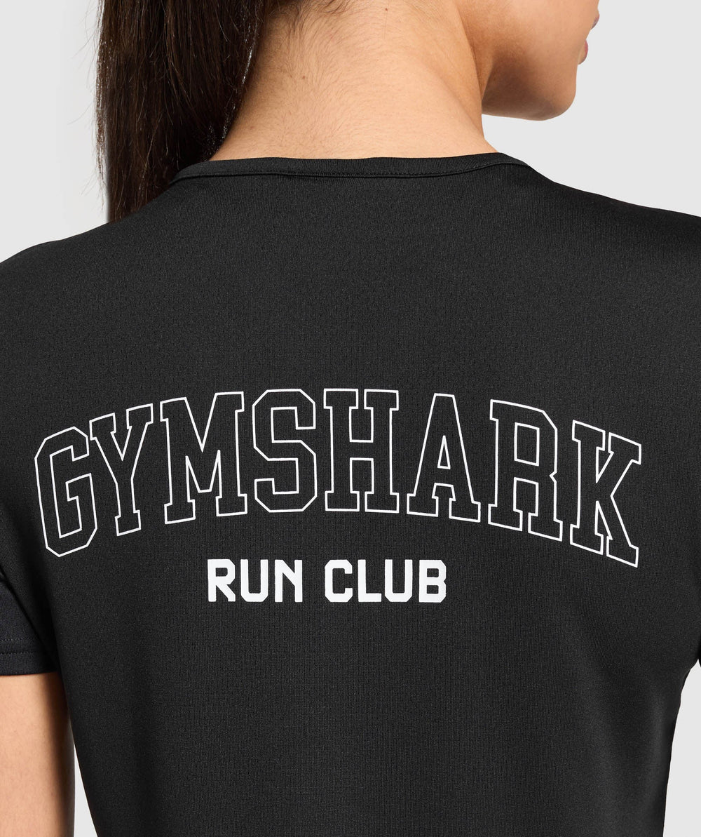 Run Club Graphic T-Shirt Black