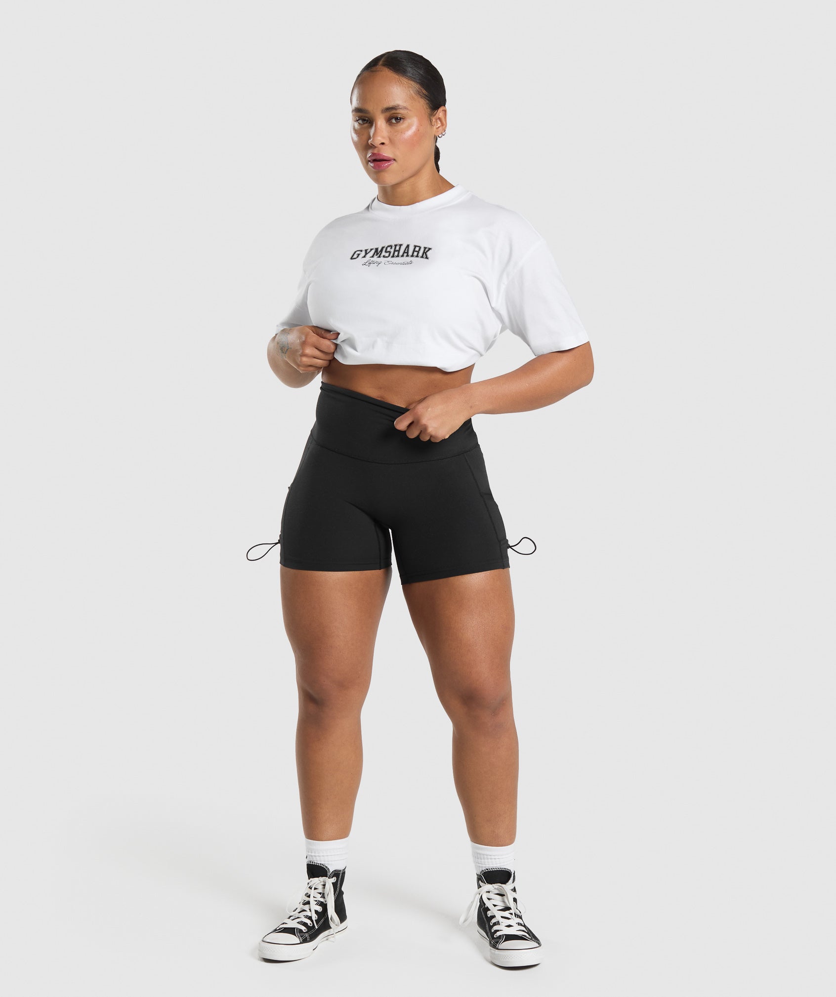 Lifting Essentials Graphic Oversized T-Shirt White