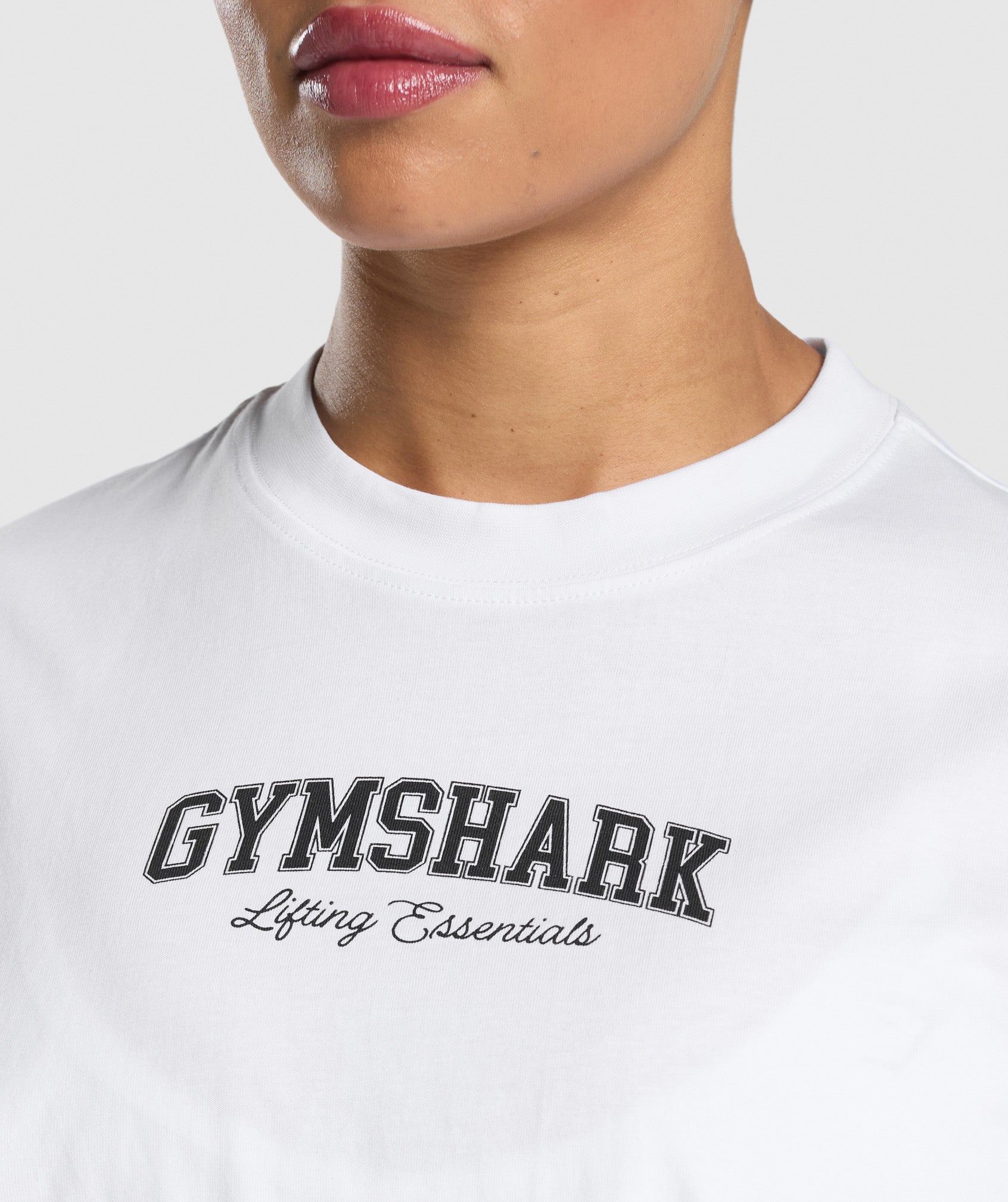 Lifting Essentials Graphic Oversized T-Shirt White