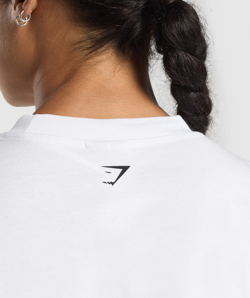 Lifting Essentials Graphic Oversized T-Shirt White