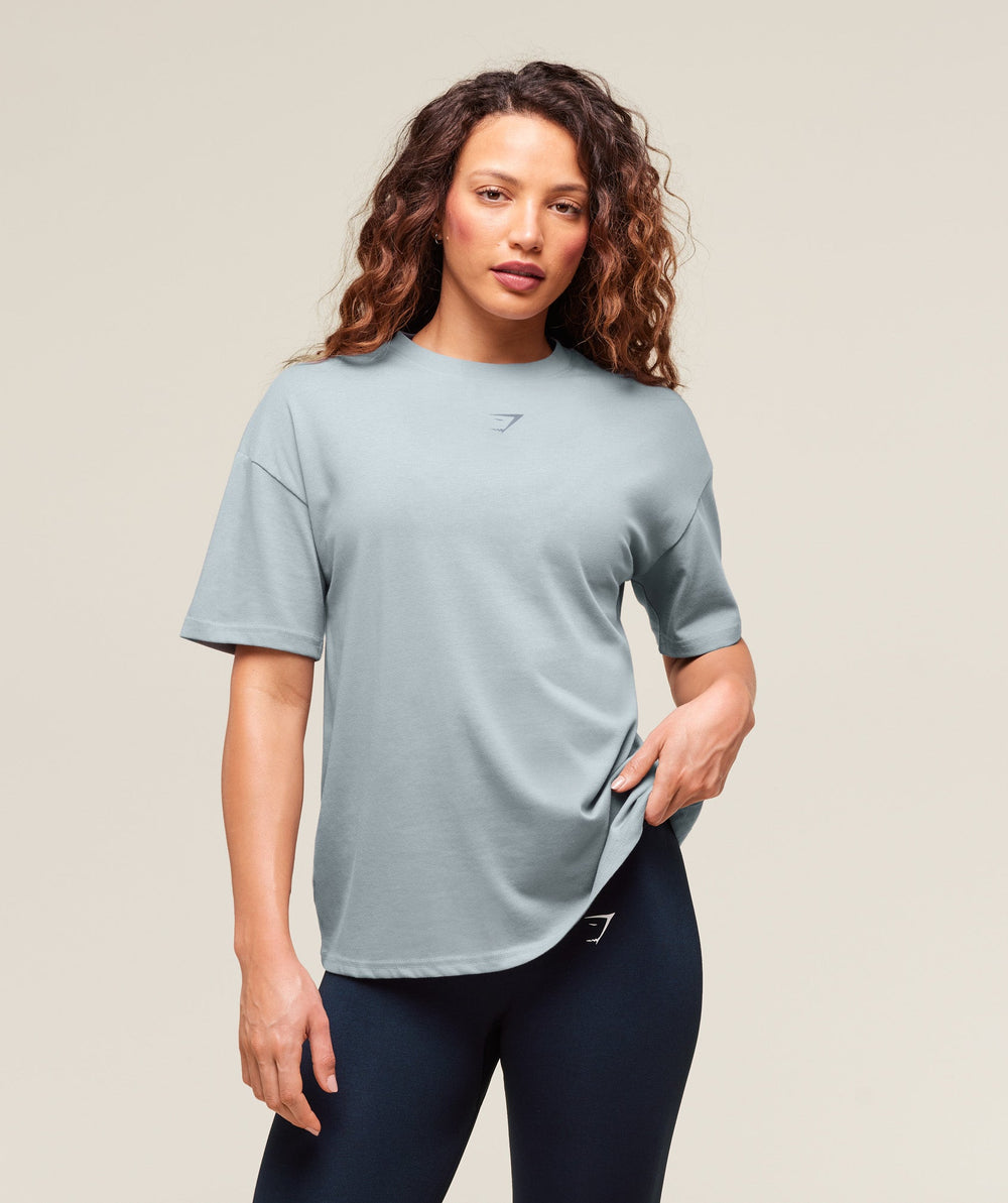 Power Oversized T-Shirt Denim Grey