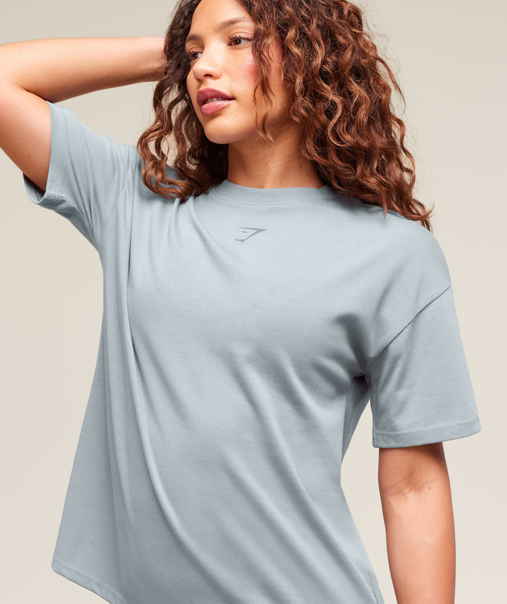 Power Oversized T-Shirt Denim Grey