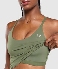 Training Cami Tank With Shelf Core Olive