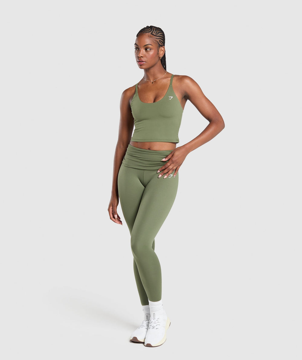 Training Cami Tank With Shelf Core Olive