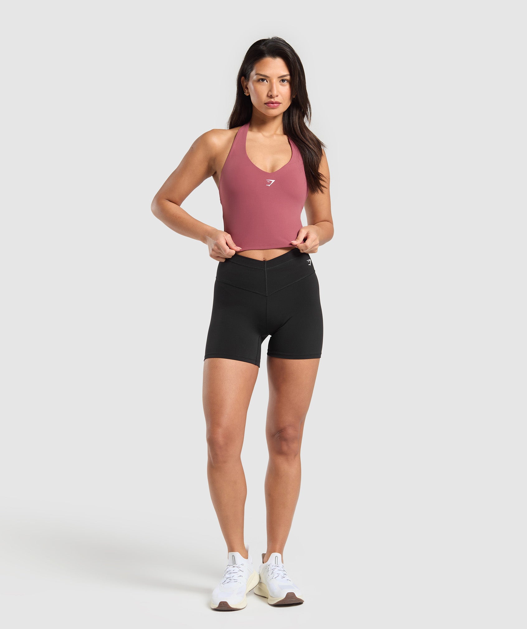 Halter Neck Cami with Shelf Washed Berry Pink