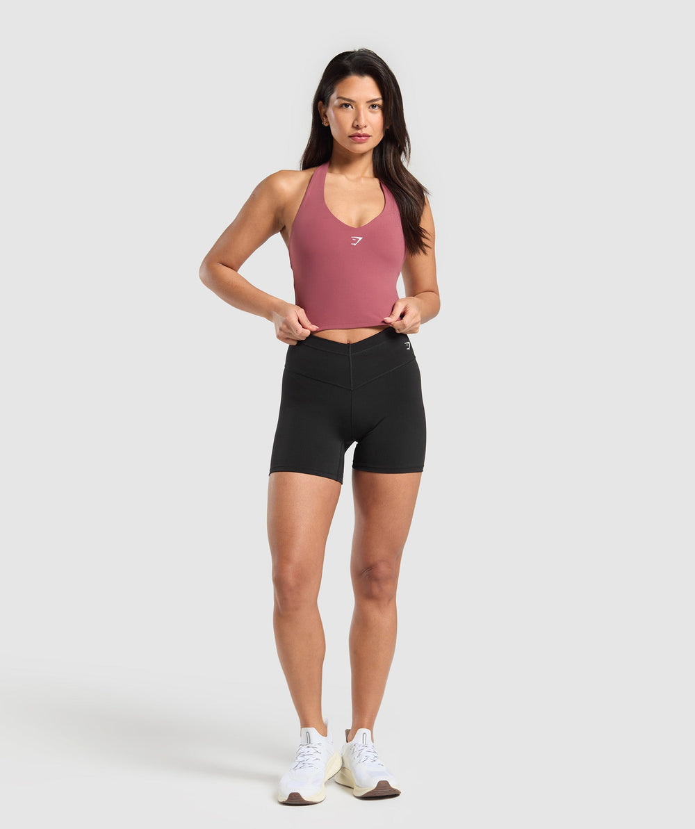 Halter Neck Cami with Shelf Washed Berry Pink