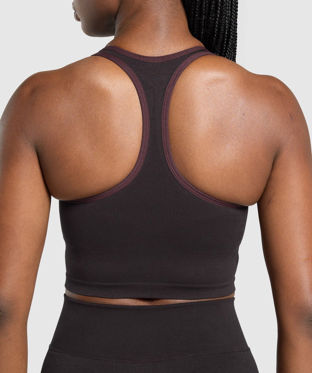 Lift Seamless Midi Tank With Shelf Depth Purple/Black Marl