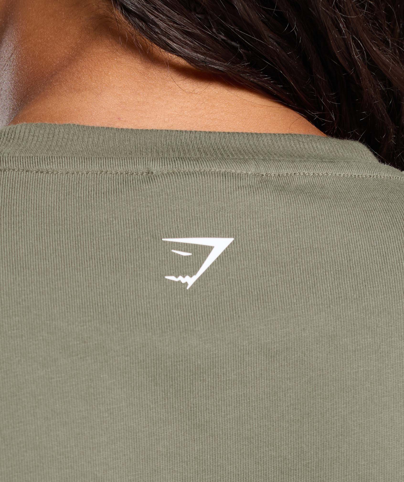 Gains Washed Heavyweight Cotton T-Shirt Base Green/Strength Green