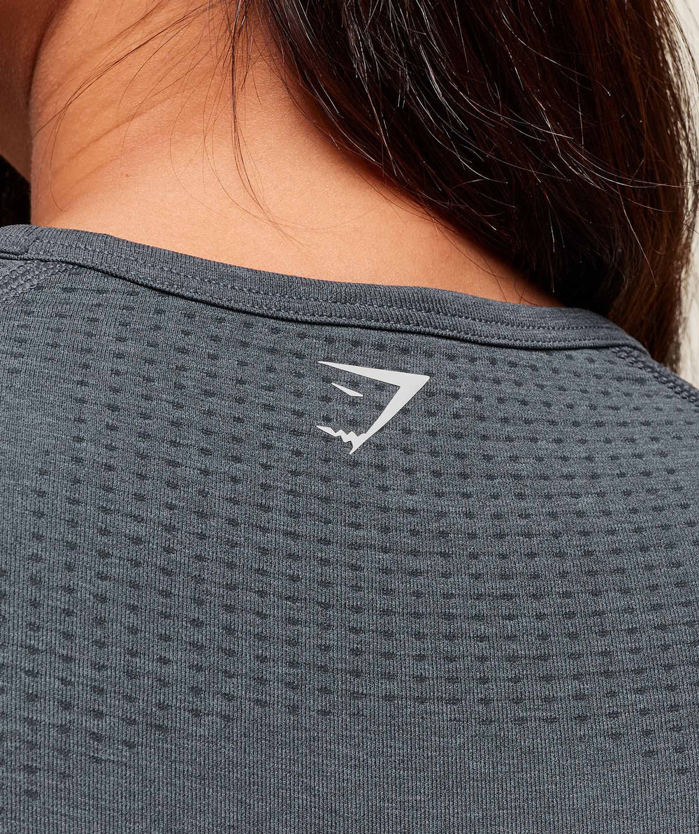 Vital Crop Top Strong Grey Marl