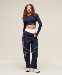 Vital Crop Top Heavy Blue Marl