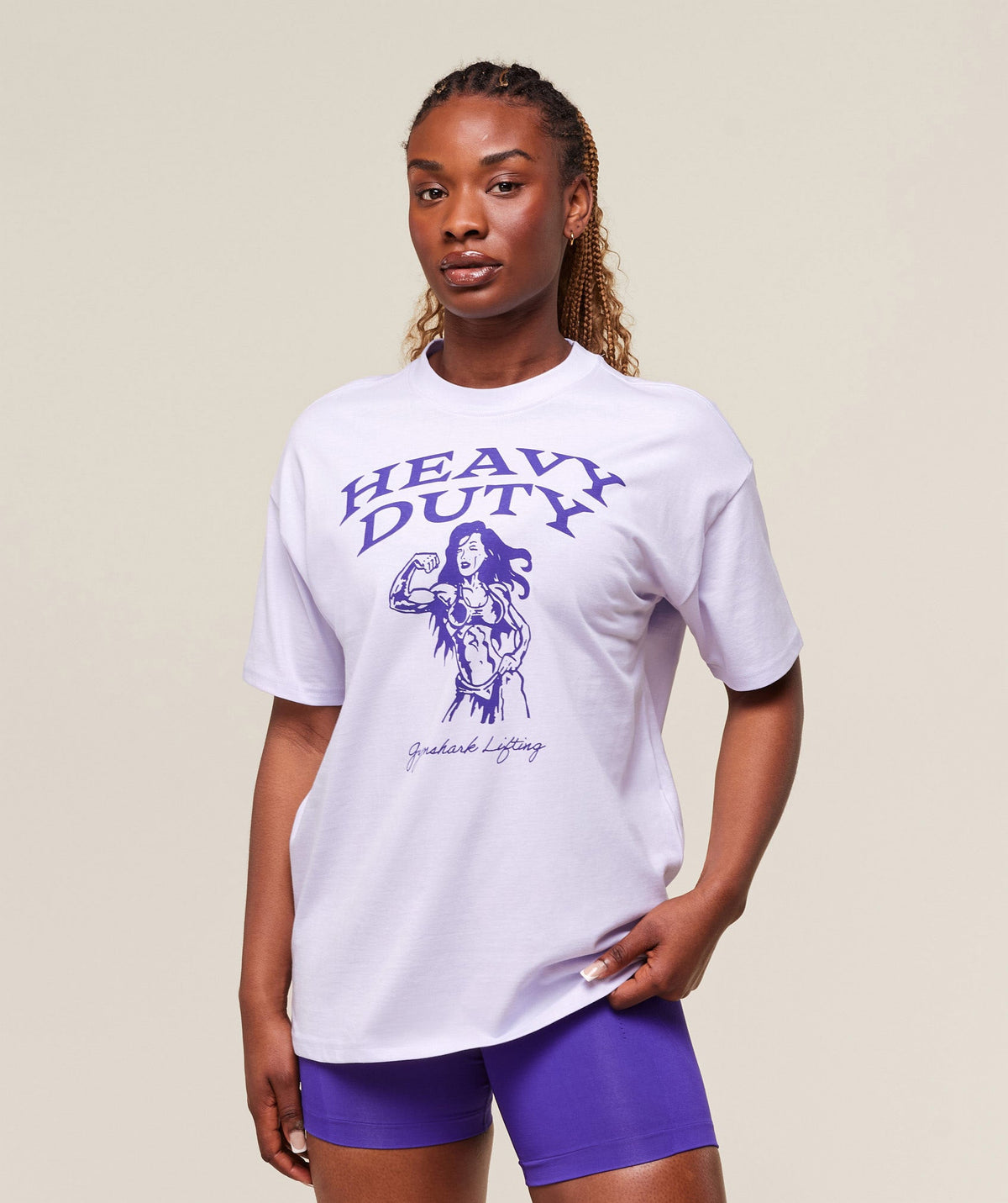 Heavy Duty Graphic Oversized T-Shirt Fresh Lilac