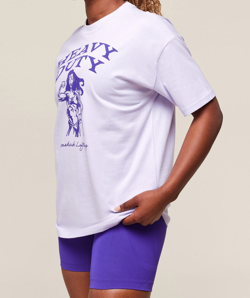 Heavy Duty Graphic Oversized T-Shirt Fresh Lilac