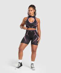 Apex Lift Seamless Crop Top Darkest Purple/Sour Pink