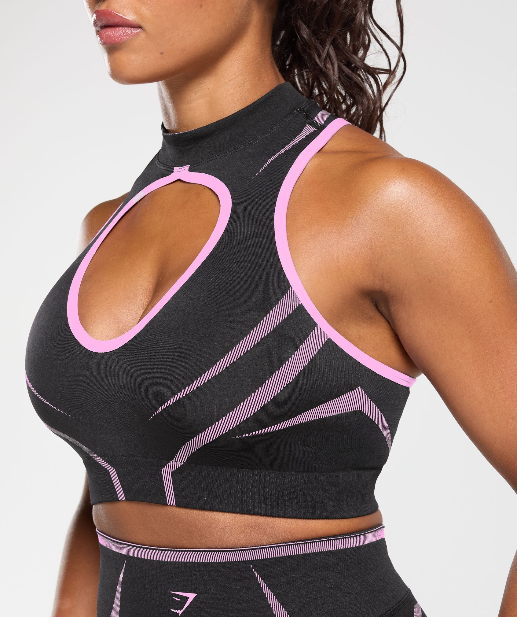 Apex Lift Seamless Crop Top Darkest Purple/Sour Pink