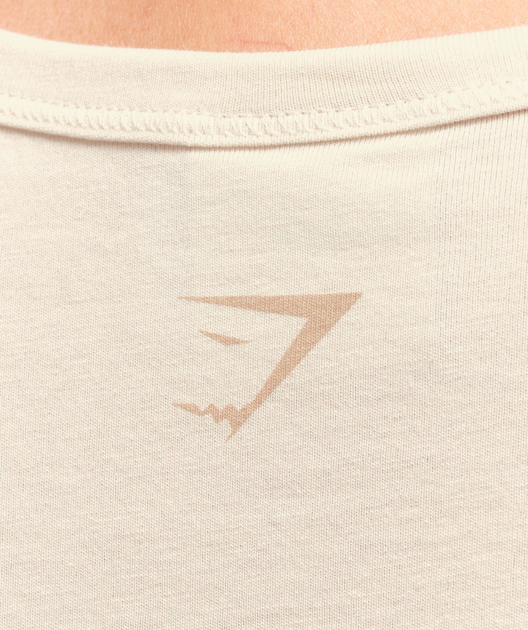 Cotton Graphic Midi T-Shirt Oat White