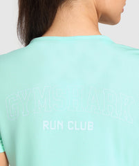 Run Club Graphic T-Shirt Pop Turquoise