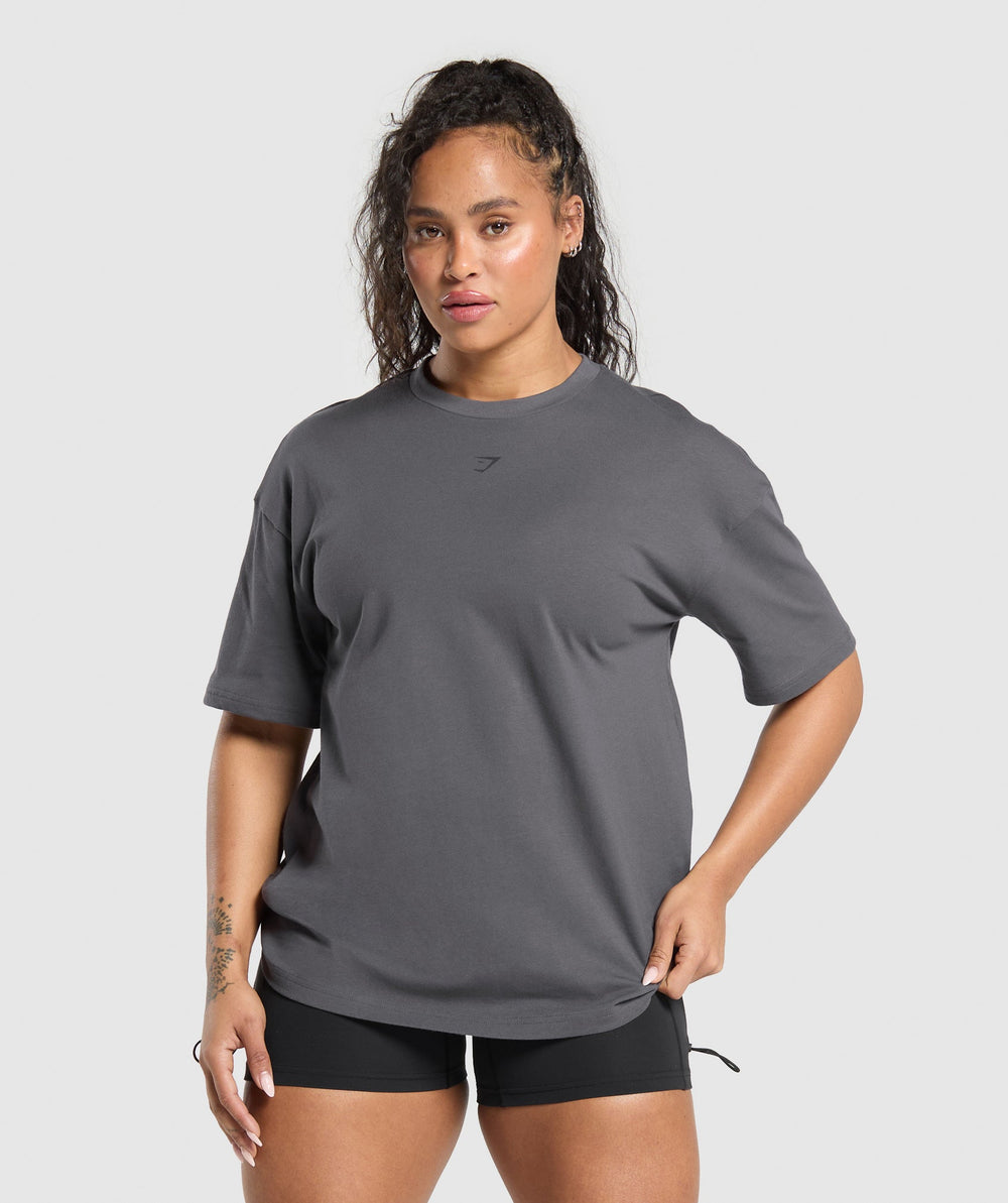 Back Gains Graphic Oversized Tee Graphite Grey
