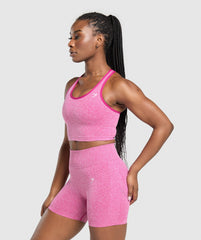 Lift Seamless Midi Tank With Shelf Winning Pink/White Marl