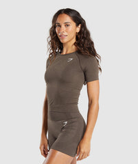 Vital Tight T-Shirt Penny Brown Marl